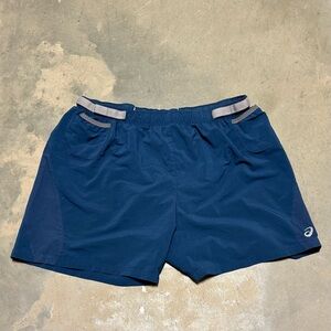 Asics Men's Deep Blue Athletic Shorts